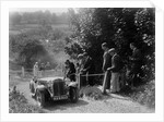 Triumph 2-seater taking part in a West Hants Light Car Club Trial, Ibberton Hill, Dorset, 1930s by Bill Brunell