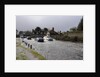 Vehicles on Flooded road at Beaulieu 2008 by Unknown