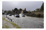 Vehicles on Flooded road at Beaulieu 2008 by Unknown