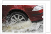 Car driving through flood by Unknown