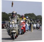Group of Mods on their Scooters at Mudeford 2008 by Unknown