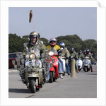 Group of Mods on their Scooters at Mudeford 2008 by Unknown