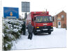 London Pride Brewery lorry stuck in snow 2009 by Unknown