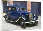 1938 Morris 8 with War time Headlamp blackout mask and whitewashed running board by Anonymous