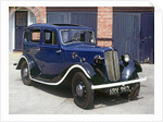 1938 Morris 8 with War time Headlamp blackout mask and whitewashed running board by Anonymous