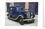 1938 Morris 8 with War time Headlamp blackout mask and whitewashed running board by Anonymous