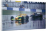 Benetton B193A Michael Schumacher and K.Wendlinger in Sauber Ilmor 1993 Euro GP at Donington by Unknown
