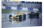 Benetton B193A Michael Schumacher and K.Wendlinger in Sauber Ilmor 1993 Euro GP at Donington by Unknown