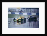 Benetton B193A Michael Schumacher and K.Wendlinger in Sauber Ilmor 1993 Euro GP at Donington by Unknown