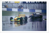 Benetton B193A Michael Schumacher and K.Wendlinger in Sauber Ilmor 1993 Euro GP at Donington by Unknown