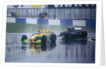 Benetton B193A Michael Schumacher and K.Wendlinger in Sauber Ilmor 1993 Euro GP at Donington by Unknown