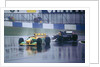 Benetton B193A Michael Schumacher and K.Wendlinger in Sauber Ilmor 1993 Euro GP at Donington by Unknown