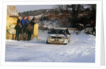 Juha Kankkunen in Lancia Delta HF during 1987 Monte Carlo Rally. He finished 2nd overall by Unknown
