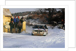 Juha Kankkunen in Lancia Delta HF during 1987 Monte Carlo Rally. He finished 2nd overall by Unknown