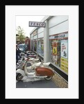 2011 Goodwood Revival Meeting, Tesco retro shop and scooters by Unknown