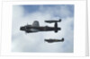 2011 Goodwood Revival Meeting, Lancaster bomber and 2 Spitfires in aerial display by Unknown