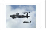 2011 Goodwood Revival Meeting, Lancaster bomber and 2 Spitfires in aerial display by Unknown