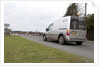 Group of donkeys crossing road and holding up traffic in New Forest 2011 by Unknown
