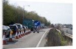Traffic Jam on A27 roadworks in Sussex near Arundel by Anonymous