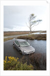 Ford Focus in flooded ditch after losing control on wet road 2012 by Unknown