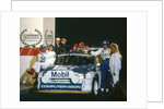 1986 RAC Rally. Tony Pond and Rob Arthur celebrate finishing 6th in MG Metro 6R4 by Unknown