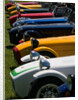 Row of Caterham Sevens at club meeting event by Anonymous
