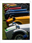 Row of Caterham Sevens at club meeting event by Anonymous