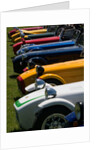 Row of Caterham Sevens at club meeting event by Anonymous