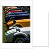 Row of Caterham Sevens at club meeting event by Anonymous