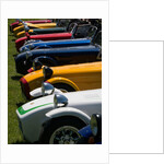 Row of Caterham Sevens at club meeting event by Anonymous