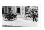 Peugeot 1896 with C.R. Rolls driving and Red flag in front by Anonymous