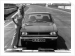 1969 Hillman Hunter GT with female model by Unknown