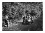 Motorcycle and sidecar competing in the Brighton and Hove Motor Club Brighton-Beer Trial, 1930 by Bill Brunell