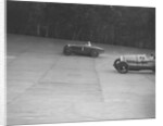 Bugatti of Kaye Don and Delage of J Taylor, Surbiton Motor Club race meeting, Brooklands, 1928 by Bill Brunell