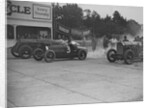 Fiat, Bugatti and Benz competing at a Surbiton Motor Club race meeting, Brooklands, Surrey, 1928 by Bill Brunell