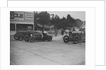 Fiat, Bugatti and Benz competing at a Surbiton Motor Club race meeting, Brooklands, Surrey, 1928 by Bill Brunell