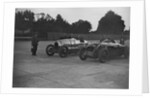 Delage of J Taylor and Bentley of Dudley Froy, Surbiton Motor Club race meeting, Brooklands, 1928 by Bill Brunell