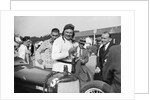 EL Bouts and his Sunbeam, Surbiton Motor Club race meeting, Brooklands, Surrey, 1928 by Bill Brunell