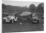 Singer Le Mans and MG J2 at the MG Car Club Rushmere Hillclimb, Shropshire, 1935 by Bill Brunell