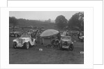 Singer Le Mans and MG J2 at the MG Car Club Rushmere Hillclimb, Shropshire, 1935 by Bill Brunell