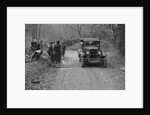Kittu Brunell watching a Donnet competing in the Sunbeam Motor Car Club Bognor Trial, 1929 by Bill Brunell