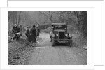 Kittu Brunell watching a Donnet competing in the Sunbeam Motor Car Club Bognor Trial, 1929 by Bill Brunell