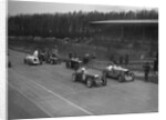 Riley Brooklands of H Hodgson and MG Magnette of H Levy, Donington Park, Leicestershire, 1935 by Bill Brunell