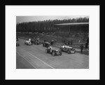 Riley Brooklands of H Hodgson and MG Magnette of H Levy, Donington Park, Leicestershire, 1935 by Bill Brunell