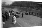 MG Q type, Frazer-Nash Shelsley and Bugatti Type 51 on the starting grid at Donington Park, 1930s by Bill Brunell