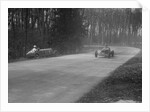 Dick Shuttleworth's Alfa Romeo passing Raymond Mays' crashed ERA, Donington Park, 1935 by Bill Brunell