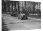 MG Magnette leading a Frazer-Nash Shelsley at Donington Park, Leicestershire, 1930s by Bill Brunell