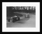 Two Frazer-Nash cars racing at Donington Park, Leicestershire, 1930s by Bill Brunell