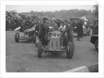 Dick Seaman's ERA, Dick Shuttleworth's Alfa Romeo and a MG Magnette at Donington Park, 1935 by Bill Brunell