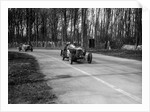 Frazer-Nash Byfleet II leading an MG at Donington Park, Leicestershire, 1935 by Bill Brunell